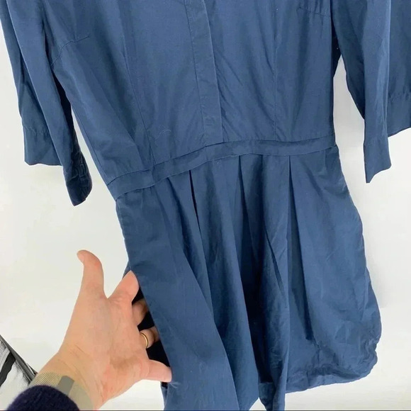 Band of Outsiders Navy Shirt Dress - Picture 4 of 9